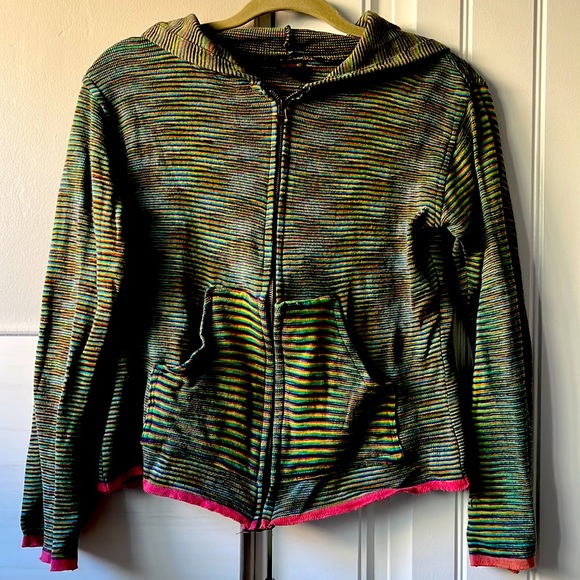 Crazy Psychedelic Zip Up Hoodie Sweater - Picture 1 of 5